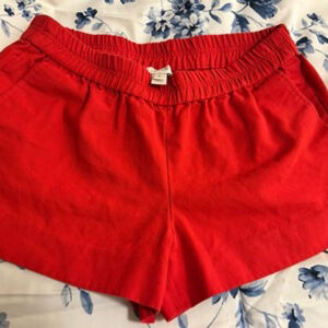 J Crew Chino 3” Boardwalk Shorts Red Pull On Style Size 8